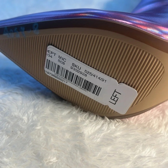 Steve Madden Sz 6 Pink Patent Pearlized Iridescent Point Toe Boots Sarina NWT - Picture 16 of 16